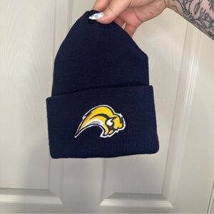 Buffalo Sabres Navy Knit Beanie with Yellow Slug Logo
